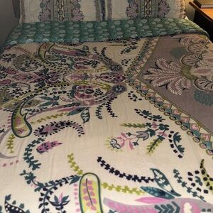 Anthropologie Multicolor Florilla Quilt